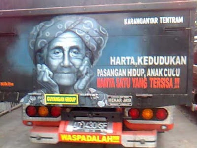 bak truk lucu - pesan moral bak truk