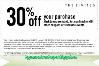 Free Printable The Limited Coupons