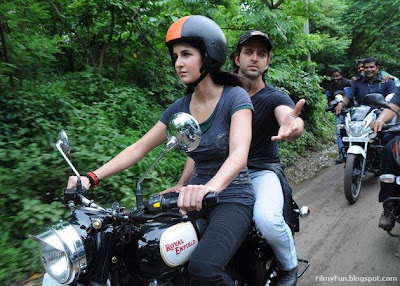 katrina is driving bike