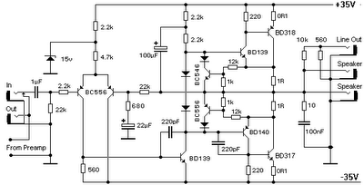 BD139-BD140 100W Bipolar Power Amplfier