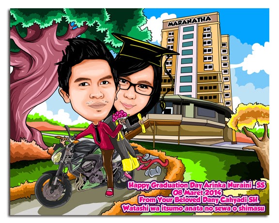 Gambar Kartun Naik Motor Ninja