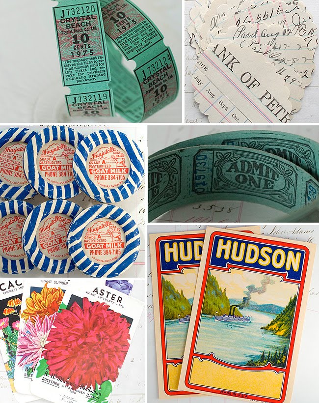 vintage tickets and stamps for your wedding