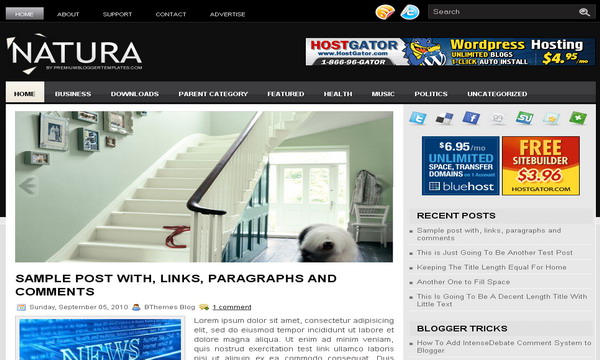 Natura Blogger Template