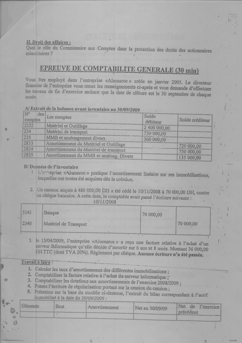 Concours d'accÃ¨s au Master ComptabilitÃ©, ContrÃ´le et Audit : FSJES ...