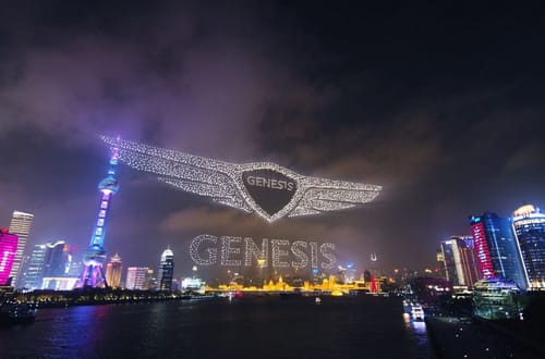 Genesis broke the record with 3,281 drones