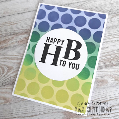 Birthday card with stencil