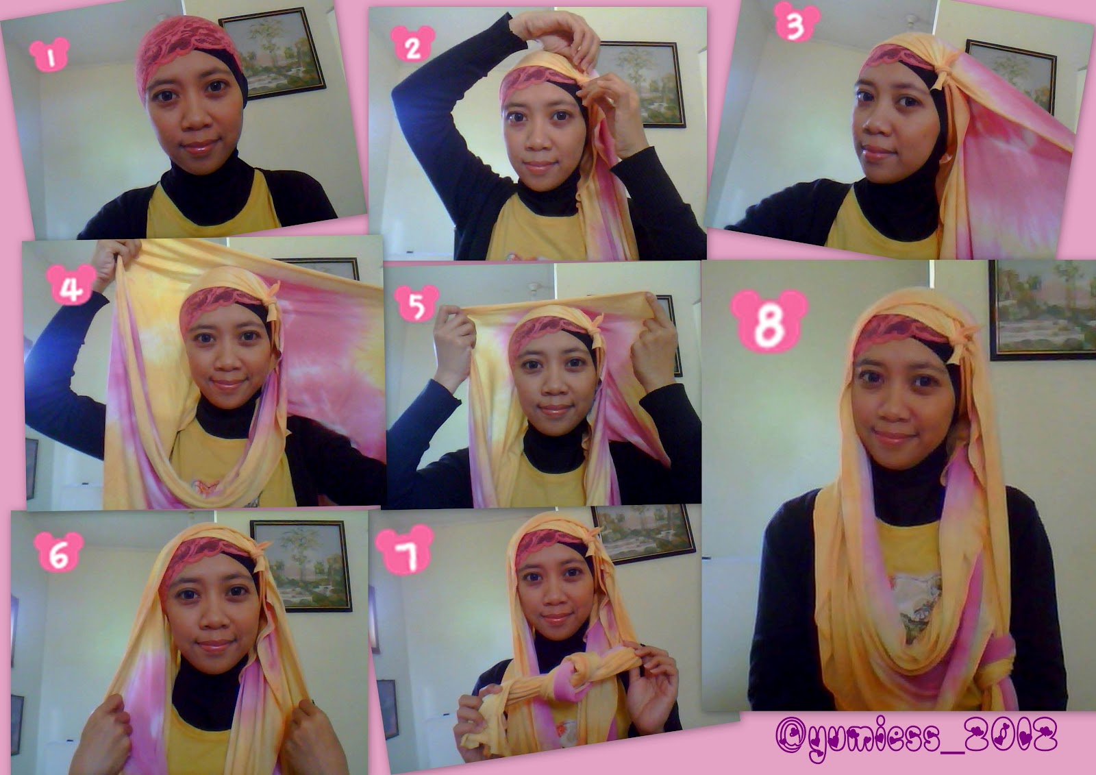 27 Gambar Terupdate Tutorial Hijab Pashmina Kaos Terbaru Tutorial