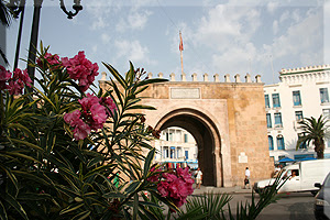 La Puerta de Francia, en la plaza de la Victoria