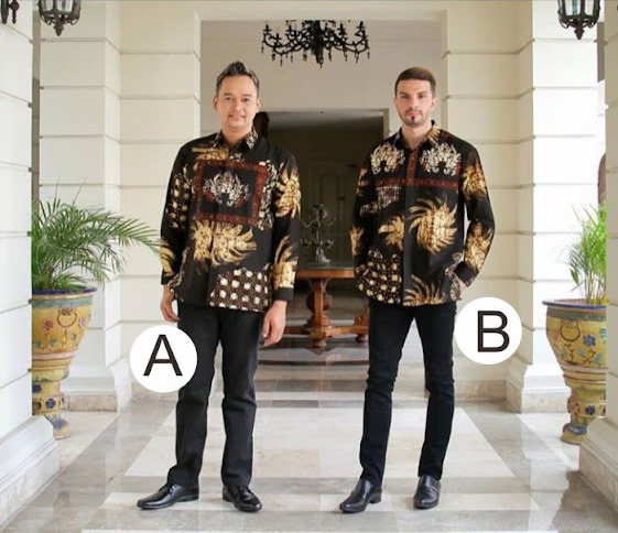 Kemeja Lengan Panjang Batik Cap Kombinasi by Rumah Batik Jinggar