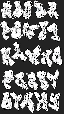 alphabet graffiti fonts