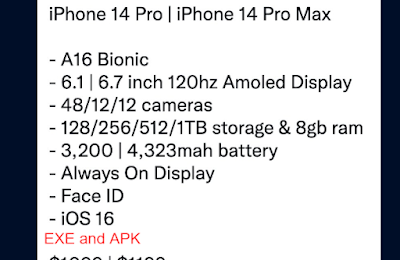 توقعت Apple زيادة أسعار iPhone 14 Pro