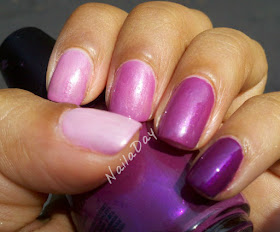 NailaDay: SH Satin and Sinful Colors Fig Ombre mani