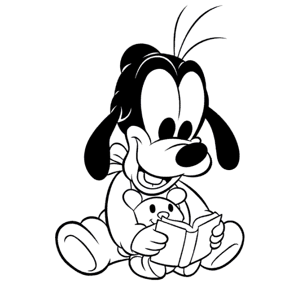 Baby Goofy Coloring Pages