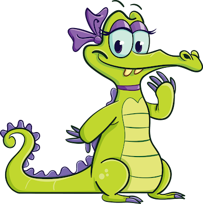 brown alligator clipart 