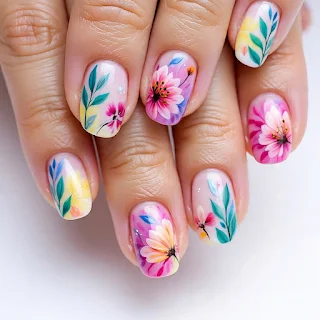 Nature Inspired Nail Design