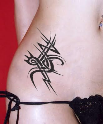 girl tribal tattoo simple design