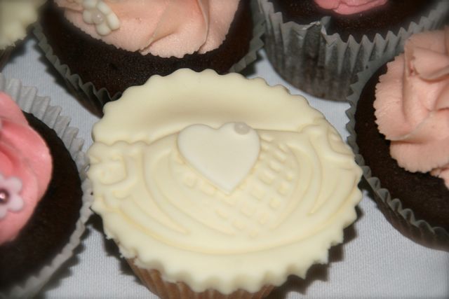 Vintage and Cake wedding cupcake tower