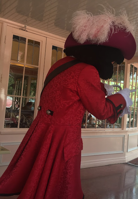 Captain Hook Character Outside the Plaza Inn Disneyland