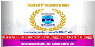 MAKAUT Recruitment Civil Engg and Electrical Engg