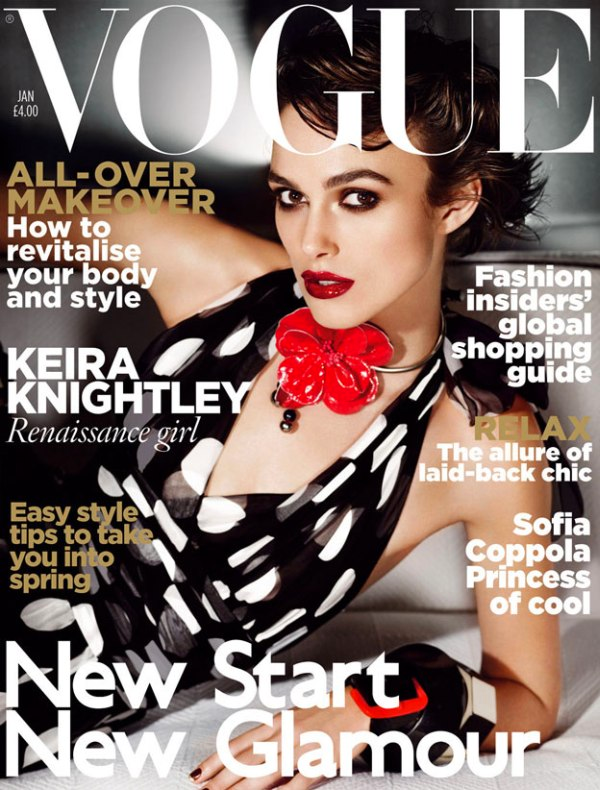 keira knightley vogue uk. Vogue UK January 2011 Cover: Keira Knightley by Mario Testino