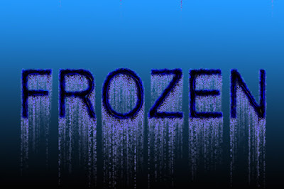 How To Create Realistic Frozen Text Effect In Photoshop with gradient background