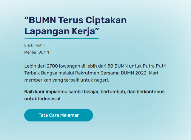 Lowongan rekrutmen bersama bumn 2022, rekrutmen bersama fhci bumn 2022