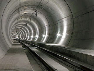 Lotschberg BaseTunnel.      Bernese Alps, Switzerland