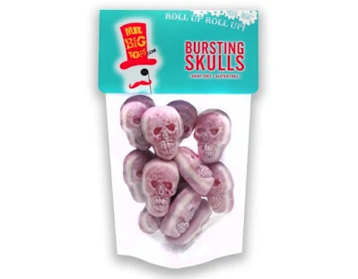 A packet of skull shaped gummy sweets