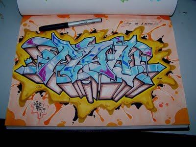 How To Draw Sketch Graffiti Letters Design On Paper