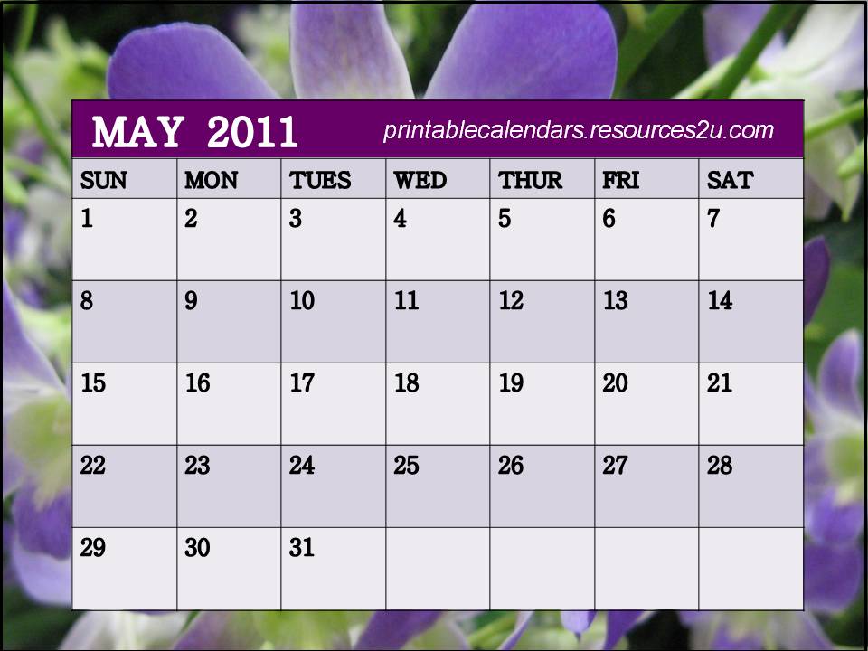 may 2011 calendar template. free may 2011 calendar