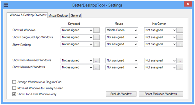 BetterDesktopTool - Settings