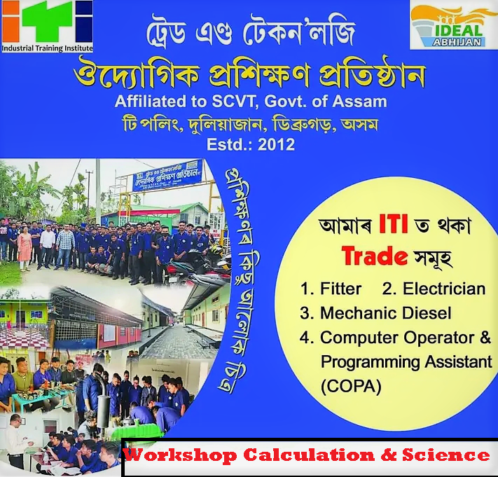 Iti workshop calculation and science MCQ Assam