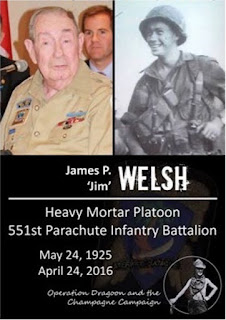 Put. James Welsh, 661st Parachute Infantry Battalion - Obit notice