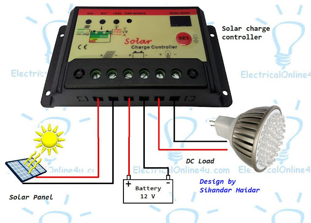 how to connect solar panel to batter and solar charge controller