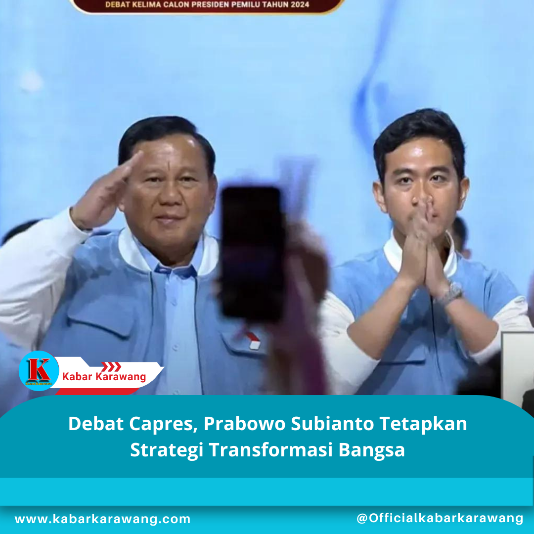 Debat Capres, Prabowo Subianto Tetapkan Strategi Transformasi Bangsa
