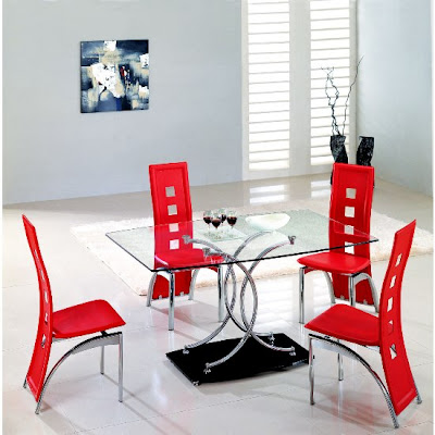 Dining Room Furniture With Red Combination