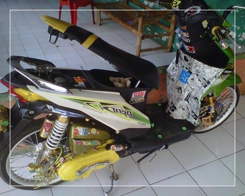 Foto modifikasi motor beat yang simple sederhana bagus 