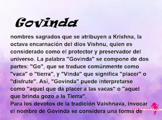 significado del nombre Govinda