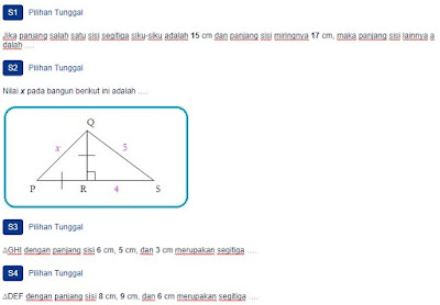 Contoh Soal Teorema Pythagoras pada Sisi-Sisi Segitiga Siku-Siku