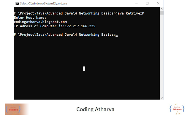 Retrive IP adress using Java