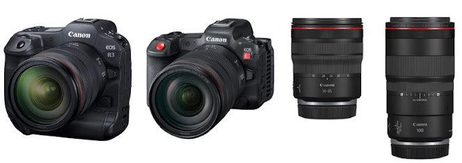 Canon EOS R3, EOS R5 C, RF 14-35mm f/4L IS USM, and RF 100mm f/2.8L Macro IS USM