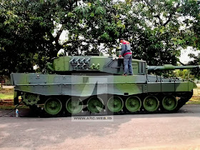 Tank Leopard RI dengan Cat Kamuflase Baru