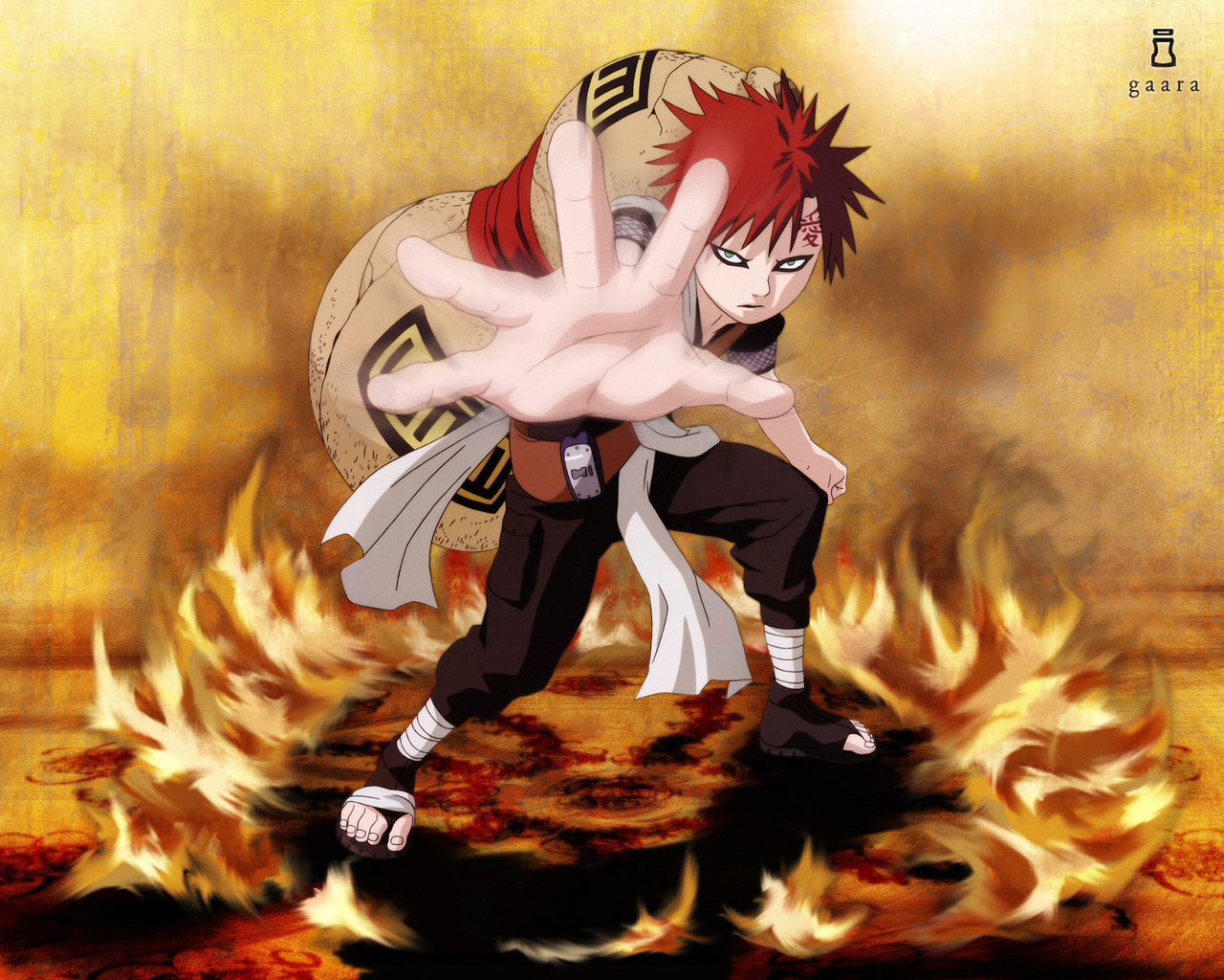 Cool Wallpaper: Gaara - Surrounded by fire