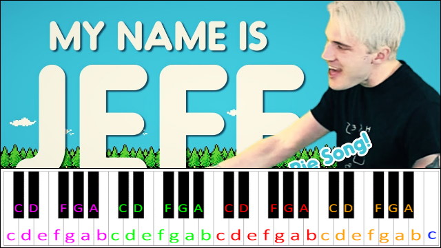 MY NAME IS JEFF by Endigo Piano / Keyboard Easy Letter Notes for Beginners