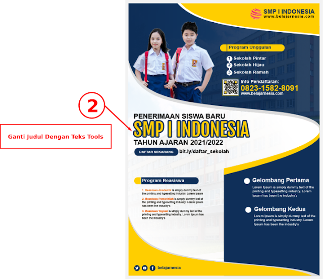 Download Contoh Brosur SMP ( Sekolah Menengah Pertama ) Gratis