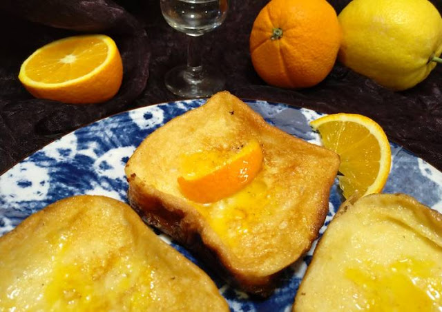 Torrijas de naranja y anís