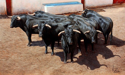 cuadros-al-oleo-de-toros-y-caballos