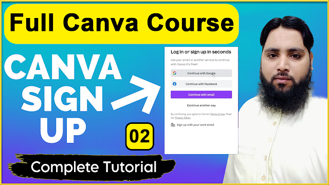 How to Register in Canva l Canva me Sign up Kaise kare l Create Free Canva Account Part 2