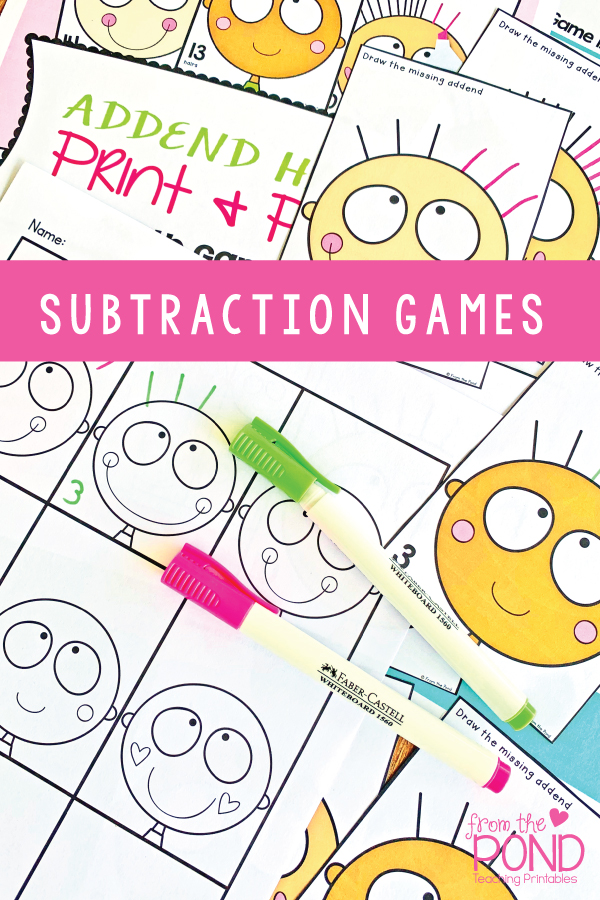 Missing Addend Subtraction Games