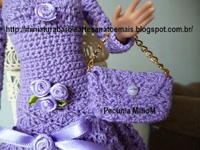 Vestido Longo de Crochê Com Luvas Para Barbie ou Susi Por Pecunia MillioM 5